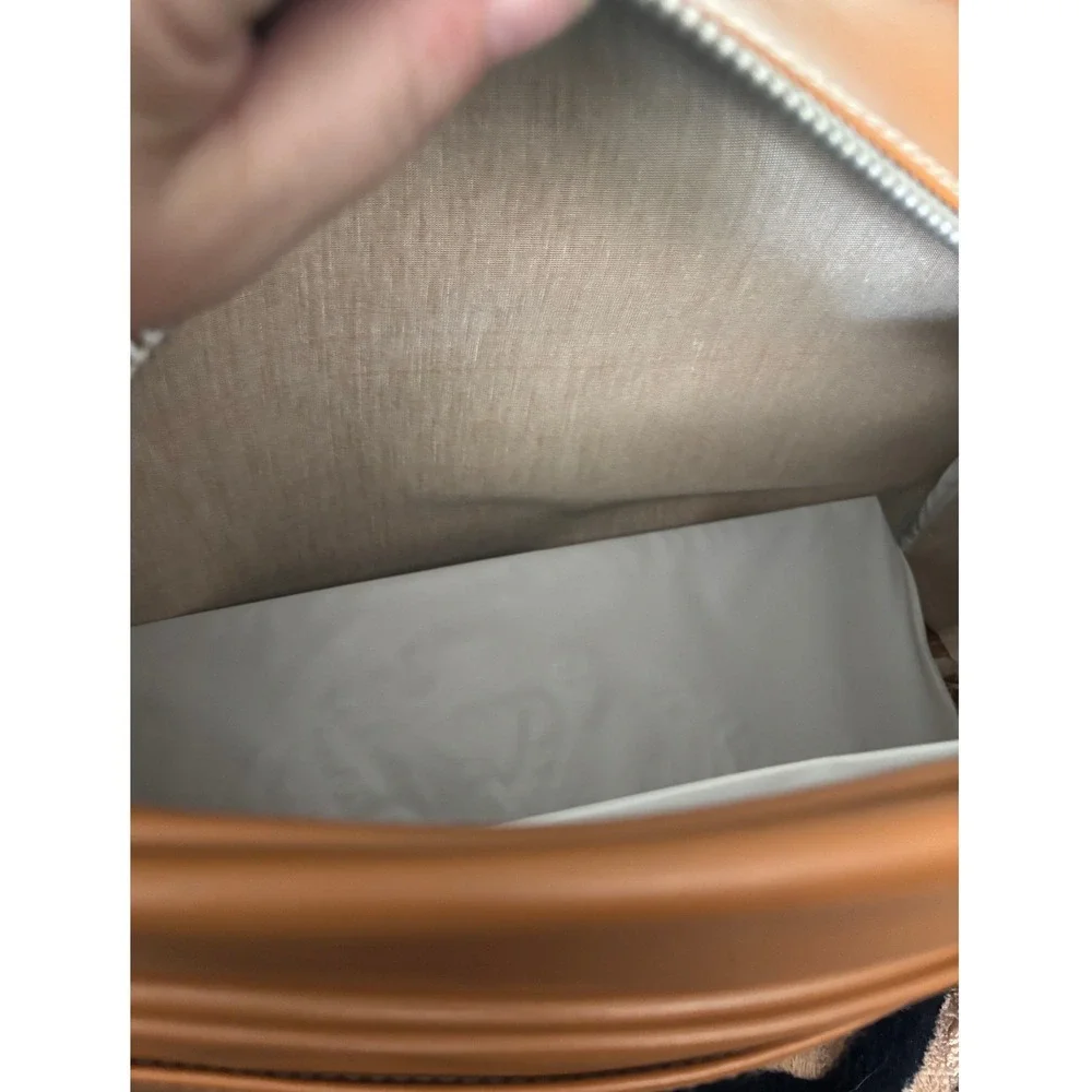 Vintage Tan Faux Leather Travel Bag Set Lot of 3 YKK Zippers Retro Luggage READ